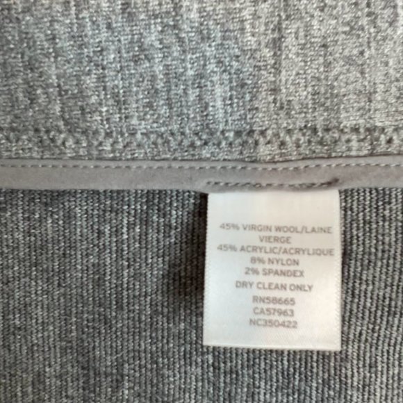 Nordstrom Collection Virgin Wool Knit Sweater Blazer Grey - 12 - Picture 4 of 10